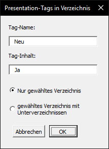 PPT Präsenations Tag Verzeichnis