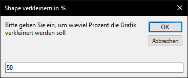 Shape verkleinern in Prozent